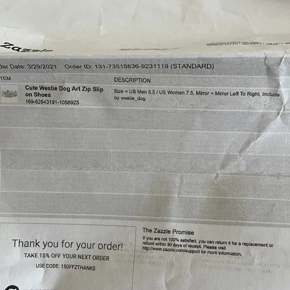 NWT Westie Dog Art Zip Slip On Shoes Sz 7.5 - Picture 7 of 10